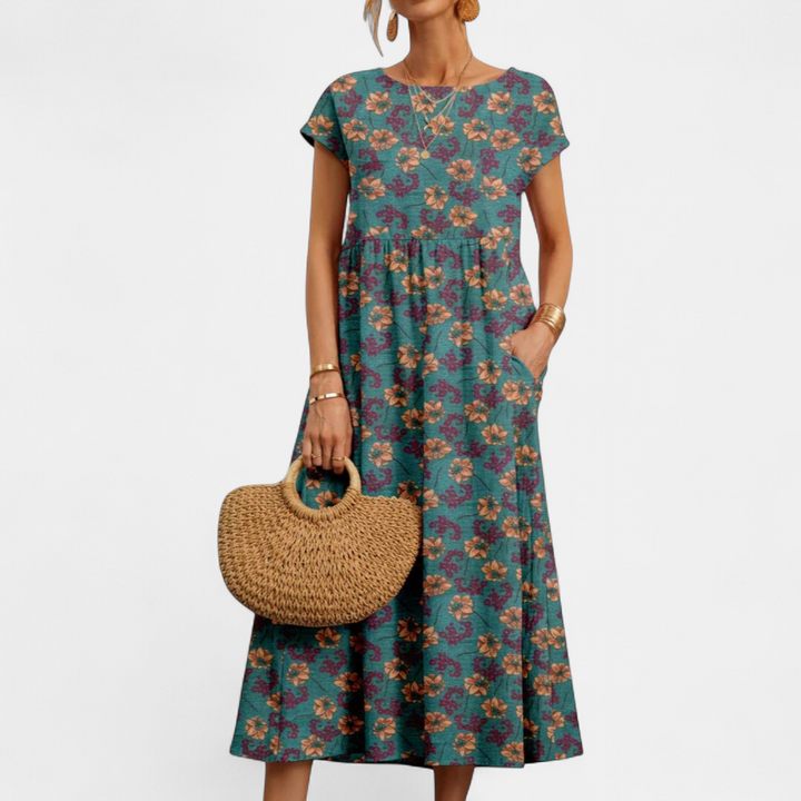 FLORENE | Breezy Floral Midi Dress