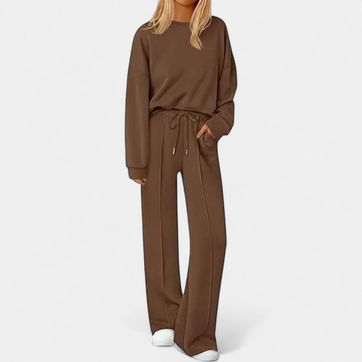 REMY | Cozy Knit Wide-Leg Sweatsuit Set