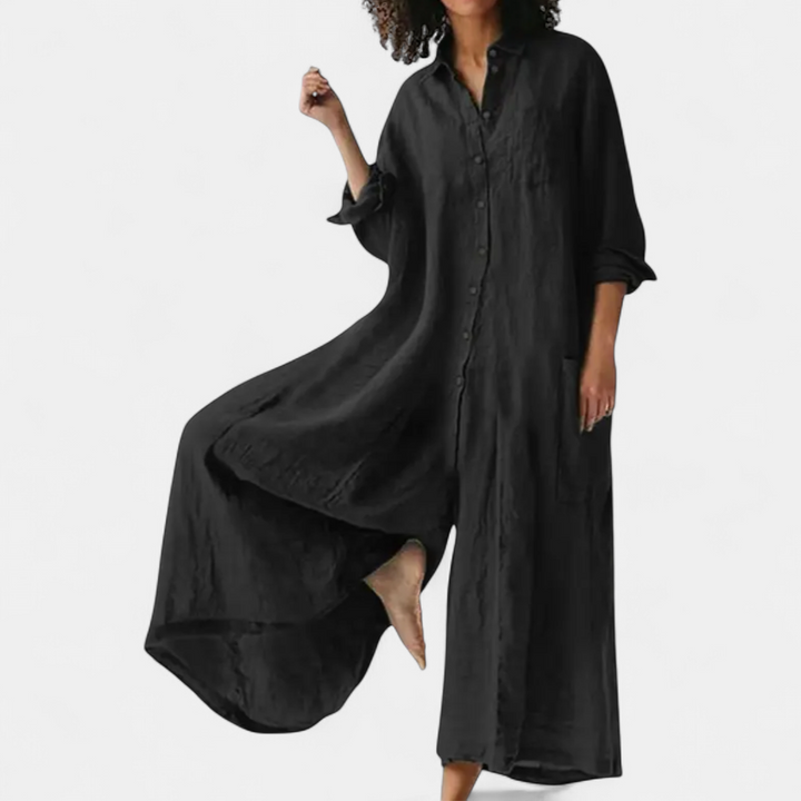 WYNNE | Relaxed Linen Wide-Leg Jumpsuit