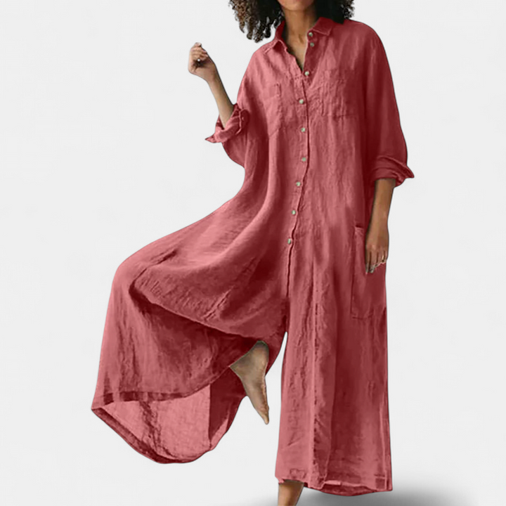 WYNNE | Relaxed Linen Wide-Leg Jumpsuit