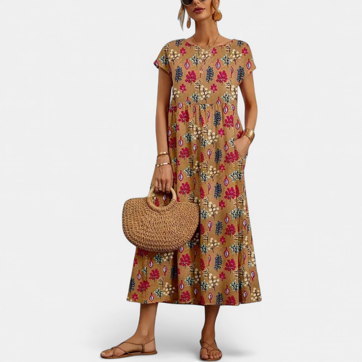 FLORENE | Breezy Floral Midi Dress