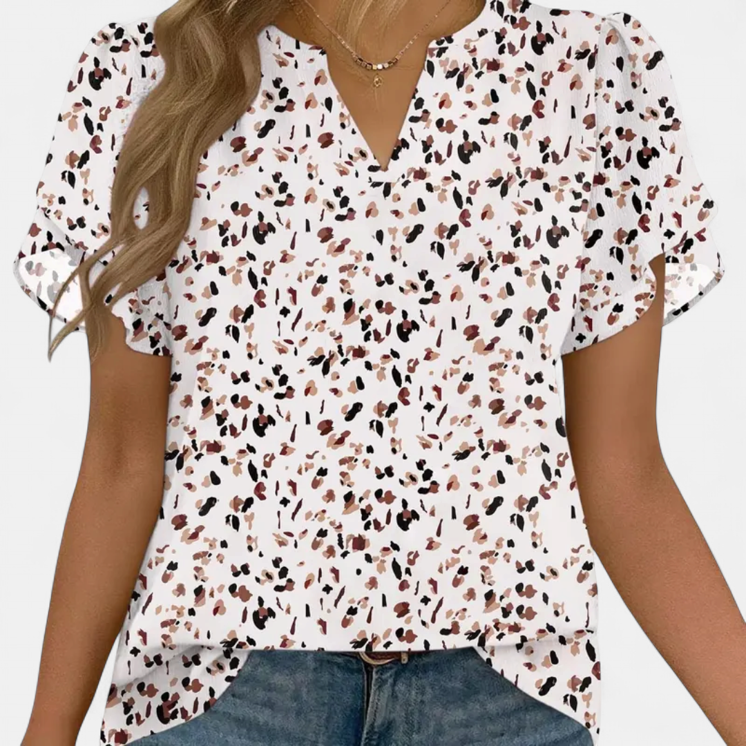 CRESSIDA | Vintage Floral V-Neck Blouse