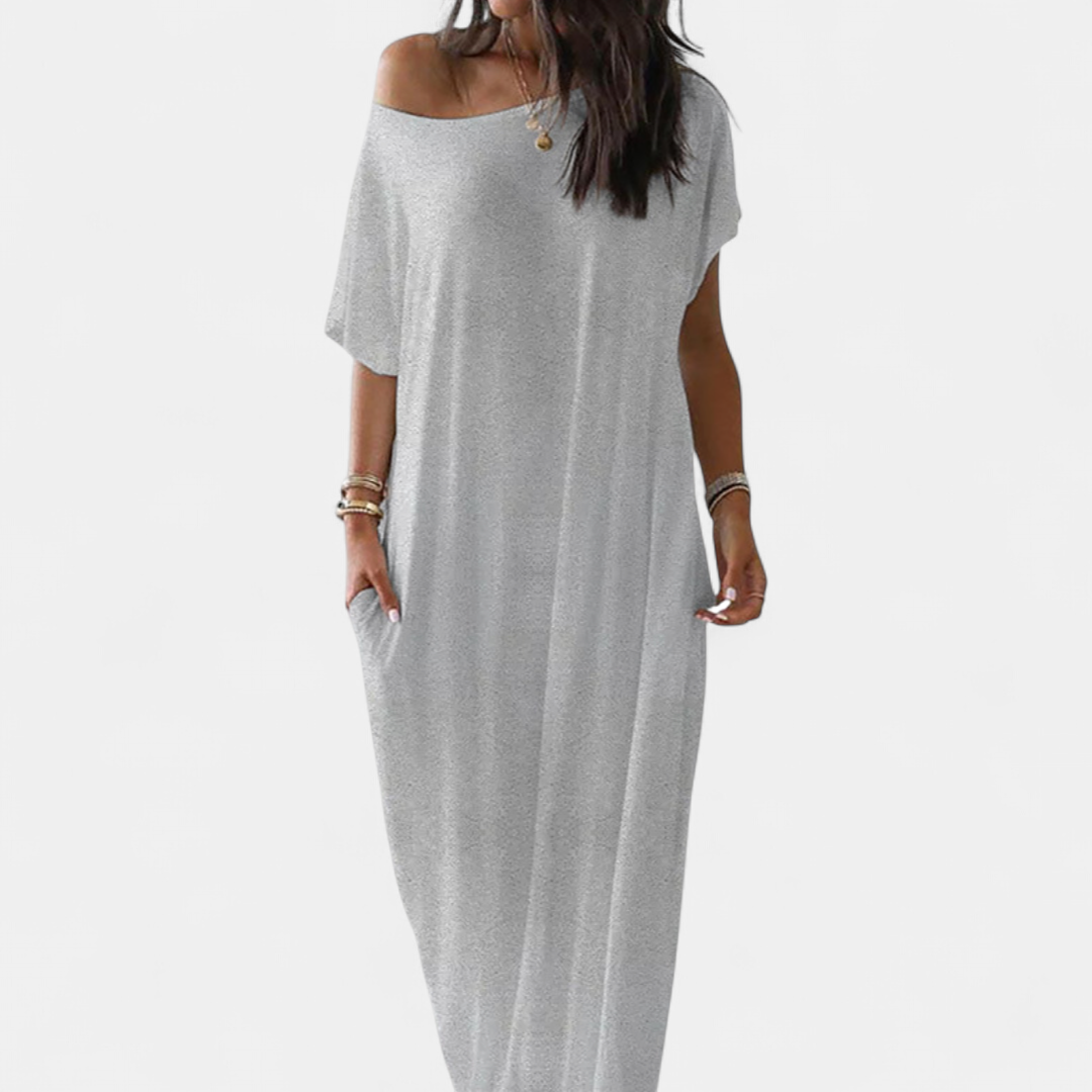 DARLA | Cozy Batwing Sleeve Lounge Dress