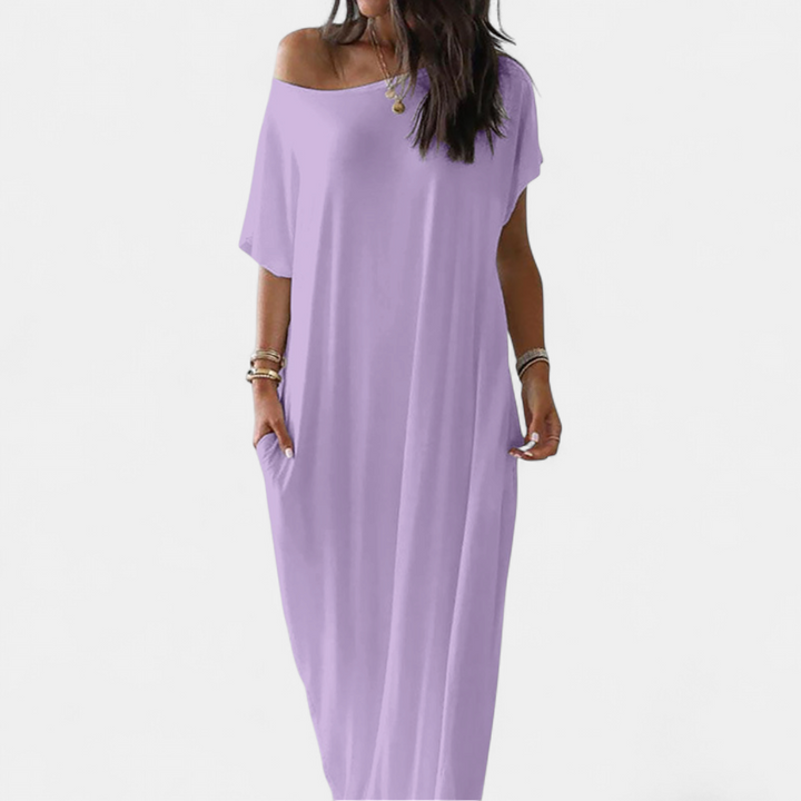 DARLA | Cozy Batwing Sleeve Lounge Dress
