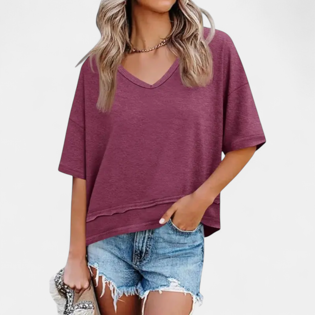 WINONA | Breezy V-Neck Loose Tee