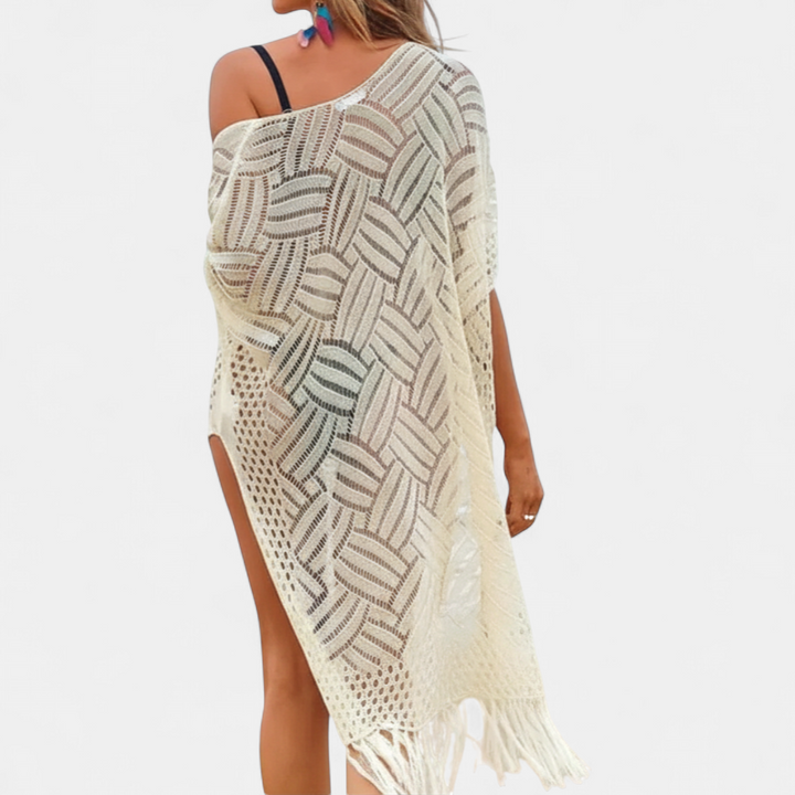 SOLÈNE | Boho Crochet Tassel Kimono Cardigan