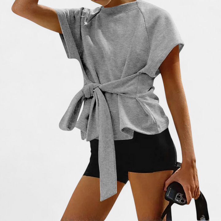 REMI | Bow-Tie Crewneck Sweatshirt Top