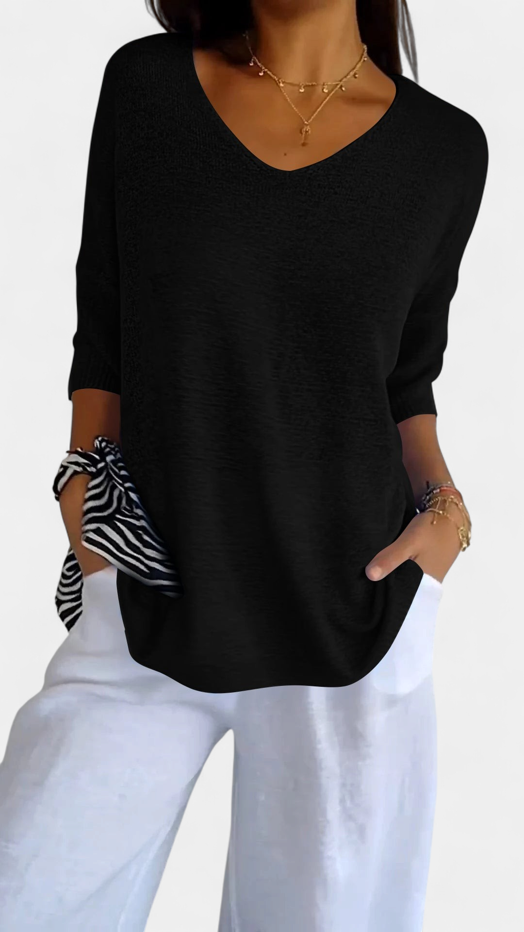 LAUREN | Casual V-Neck Top