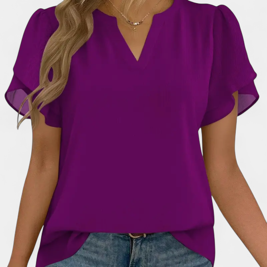 CRESSIDA | Vintage Floral V-Neck Blouse