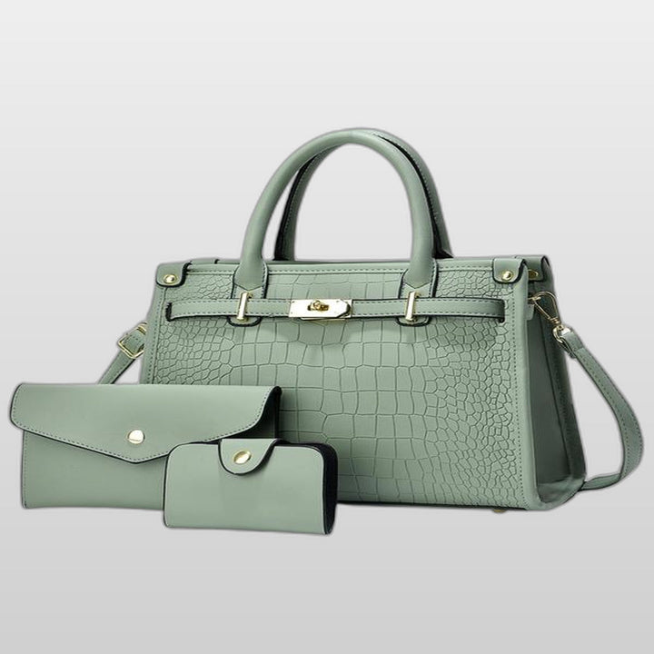 ALENOR | Crocodile Embossed Crossbody Handbag
