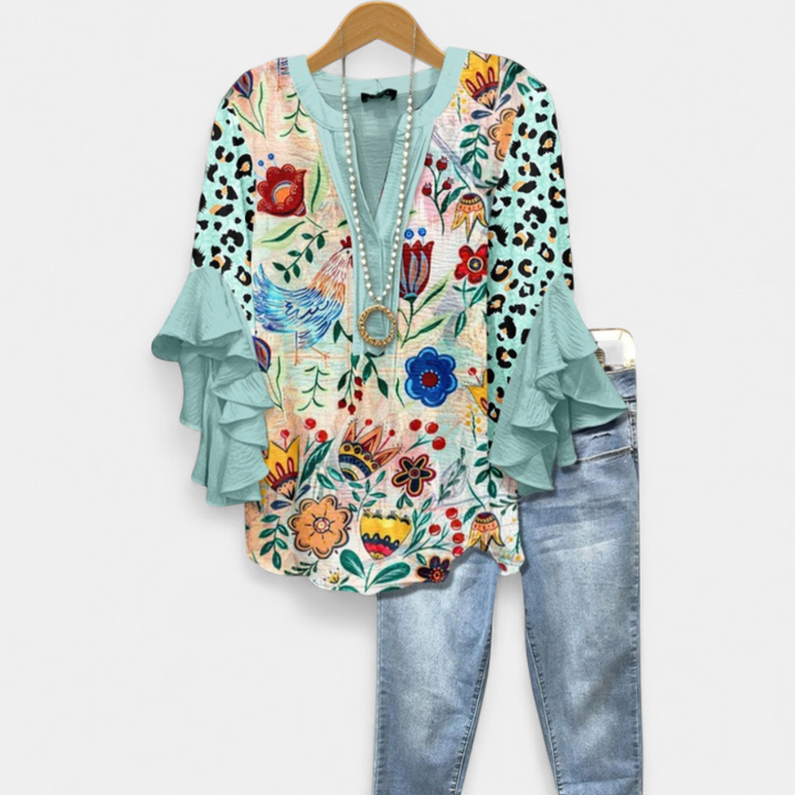 AMARRI | Classy Mixed Floral Vintage Blouse
