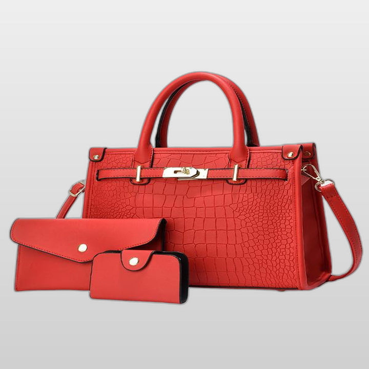 ALENOR | Crocodile Embossed Crossbody Handbag
