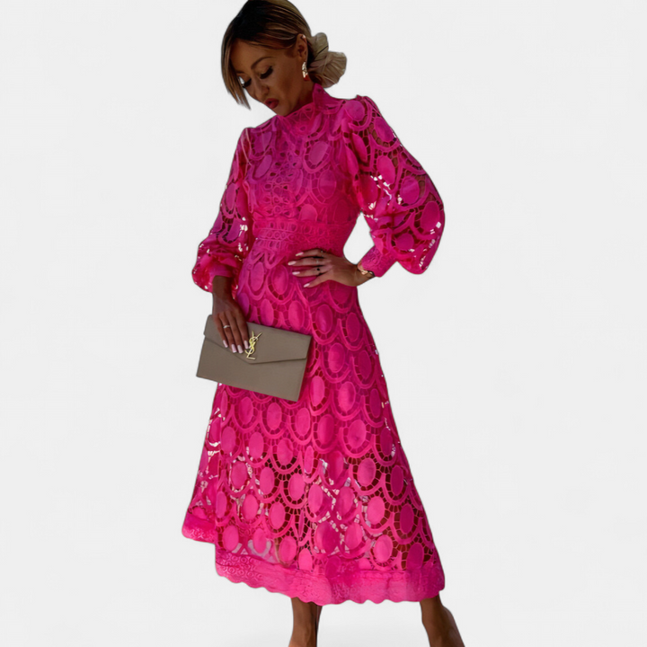 NOA | Delicate Lace Midi Dress
