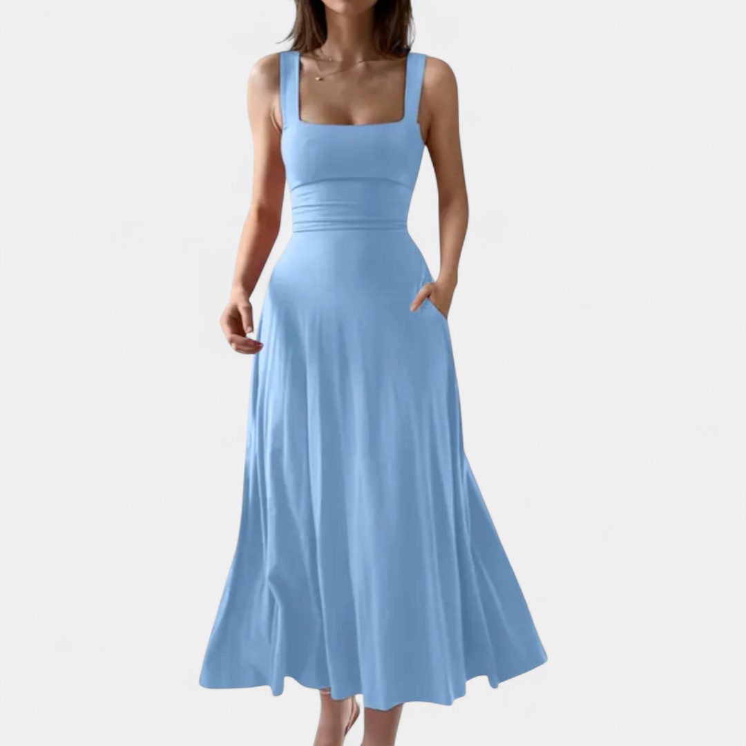 NADETTE | Flowy Tie-Back Sleeveless Dress