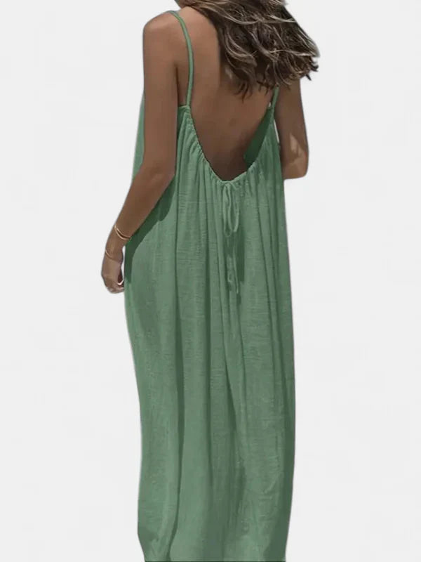 BRITTANY | Elegant Sleeveless Cami Lounge Dress