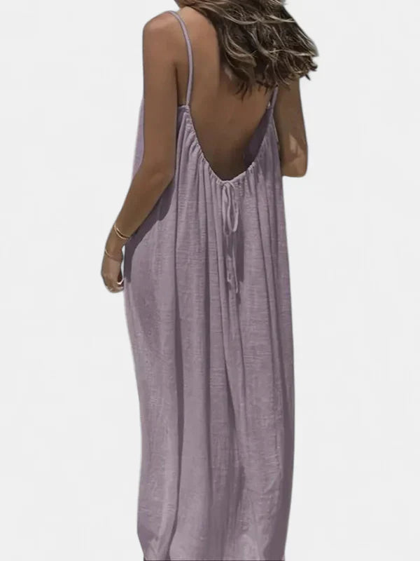 BRITTANY | Elegant Sleeveless Cami Lounge Dress