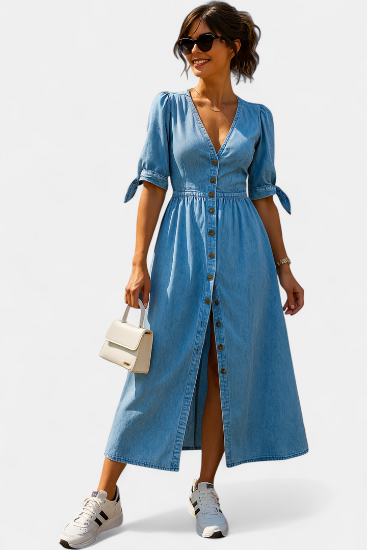 JULIET | Shiny Denim Dress