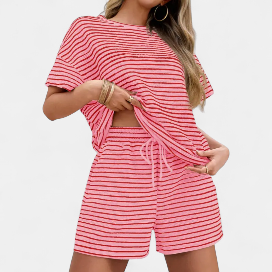 LOLA | Striped Relaxed Lounge Pajama Set
