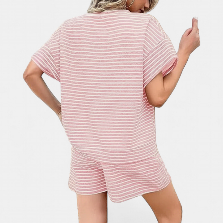 LOLA | Striped Relaxed Lounge Pajama Set