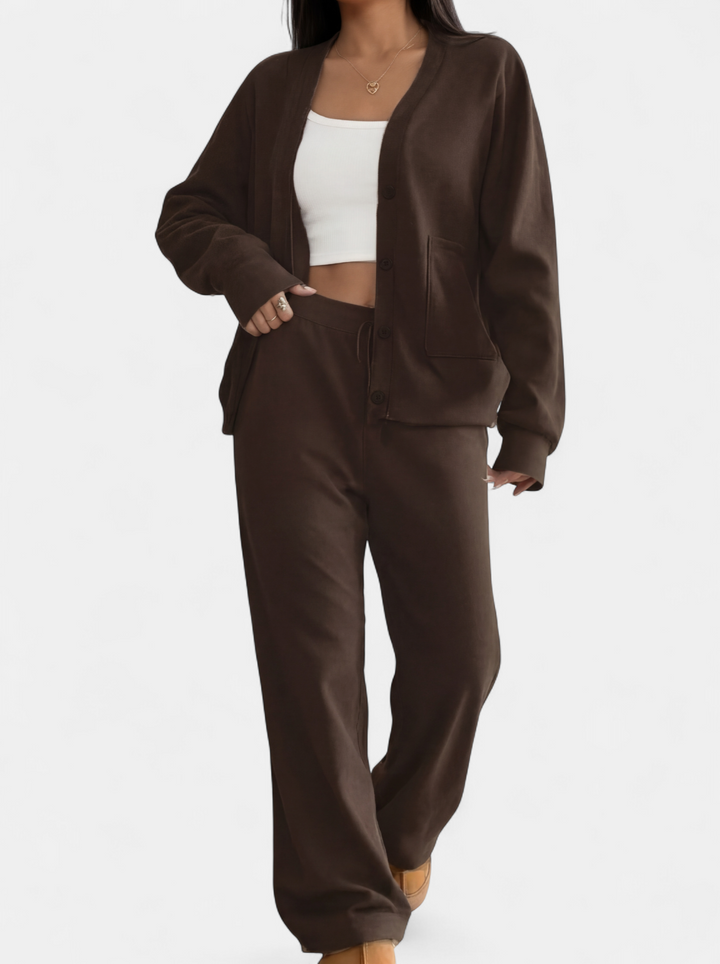LAUREL | Casual Cardigan & Lounge Trousers Matching Set