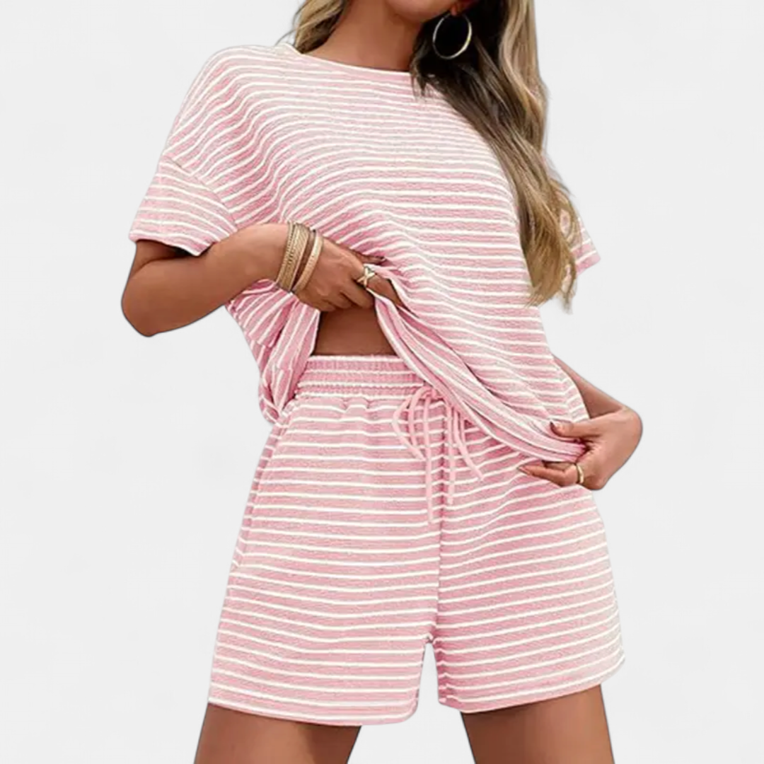 LOLA | Striped Relaxed Lounge Pajama Set