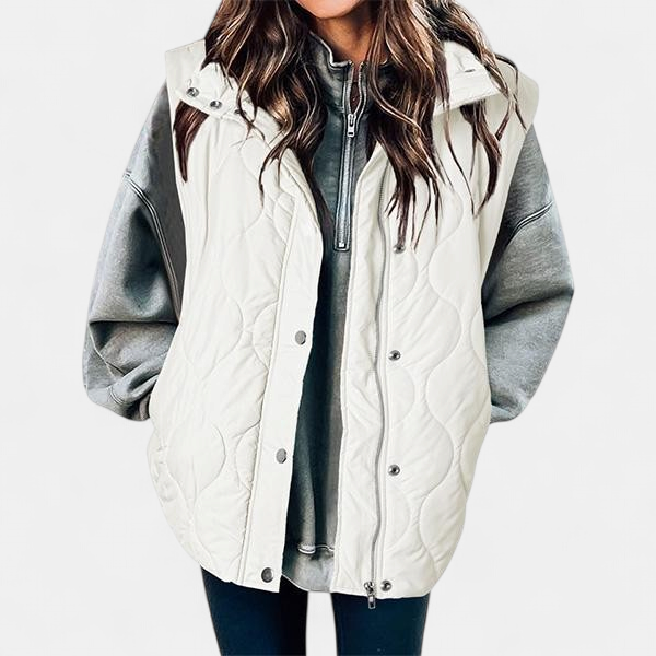 OLIVIA | Women's Casual Oversized Puffer Vest with Stand Collar