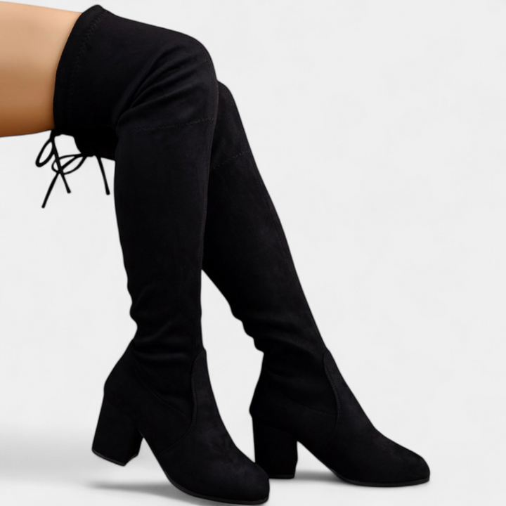 TRIXY | Fashionable Mid Heel Over-the-Knee Boots