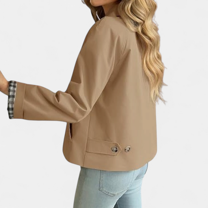 HARLOW | Relaxed Cropped Windbreaker Trench Coat