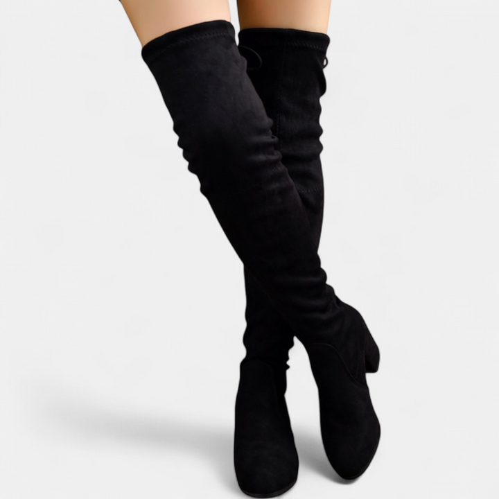 TRIXY | Fashionable Mid Heel Over-the-Knee Boots