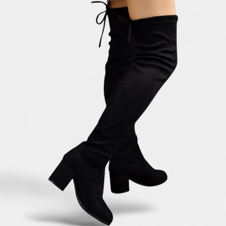 TRIXY | Fashionable Mid Heel Over-the-Knee Boots