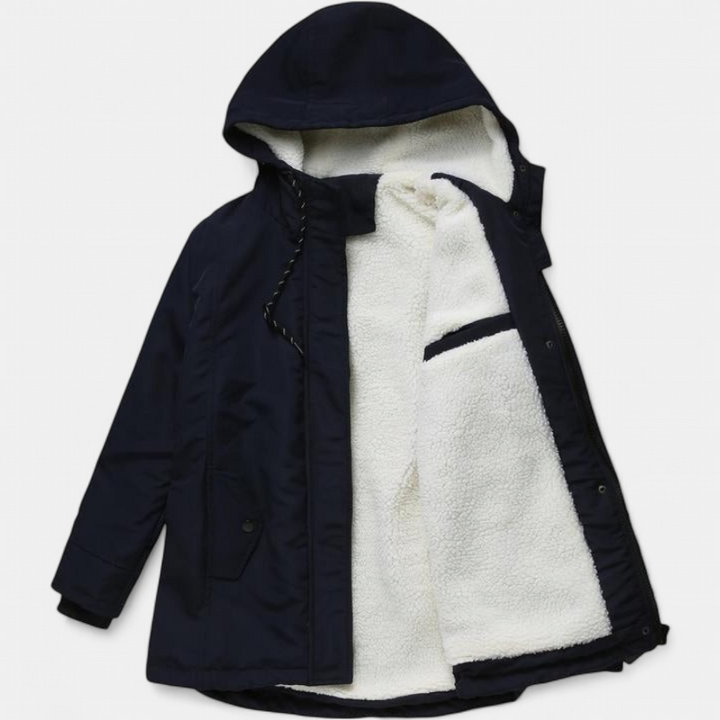AMINA | Thick Winter Coat with Hood and Quilted Lining for Winter Warmth