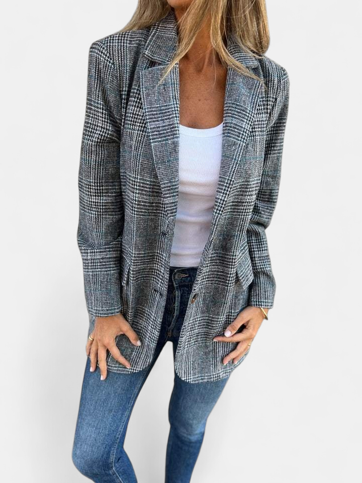 LUCINDA | Classic Plaid Winter Blazer