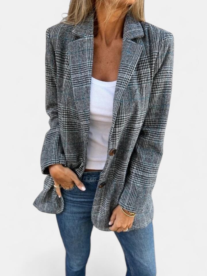 LUCINDA | Classic Plaid Winter Blazer