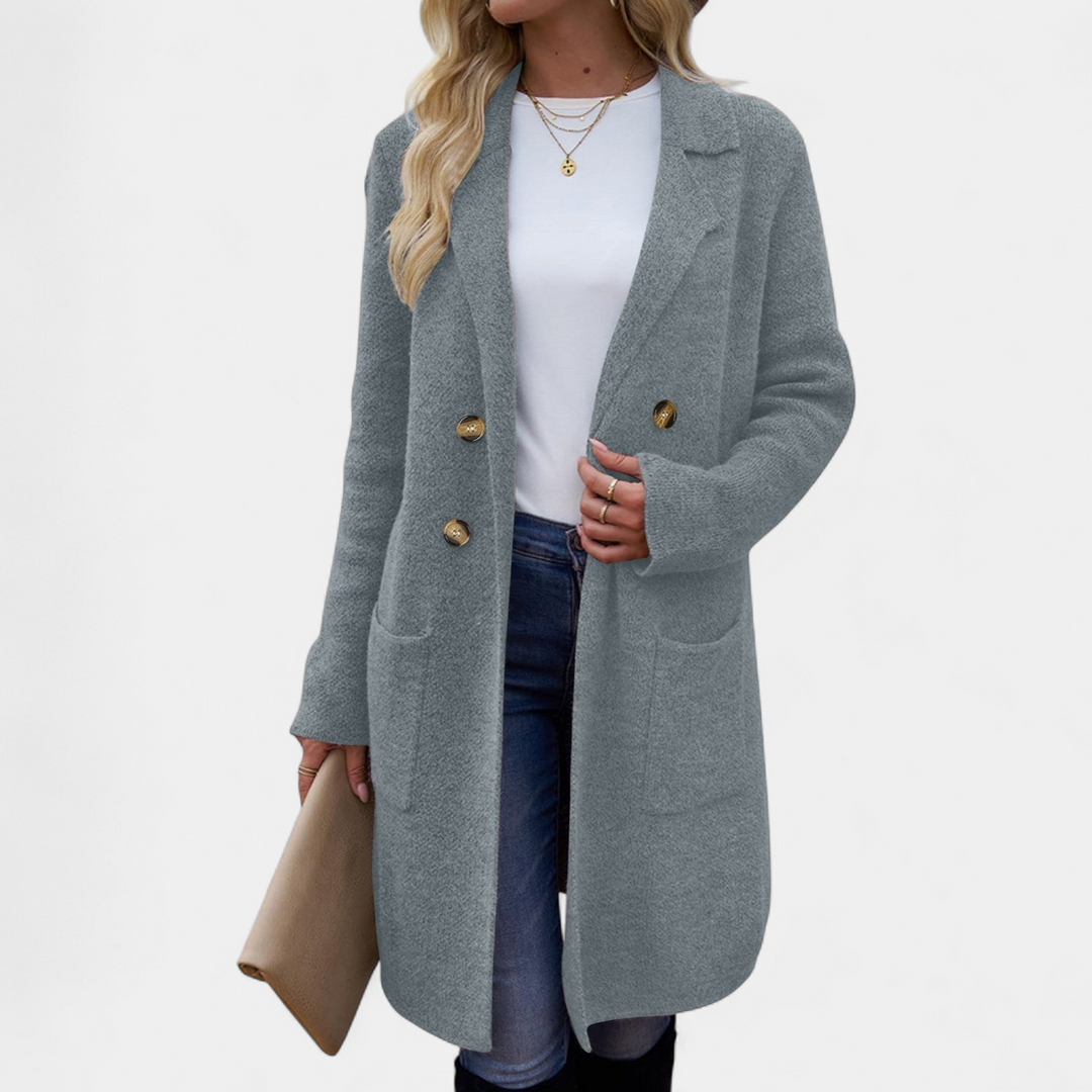 ZAHEKA | Casual Long Sleeve Mid Length Coat