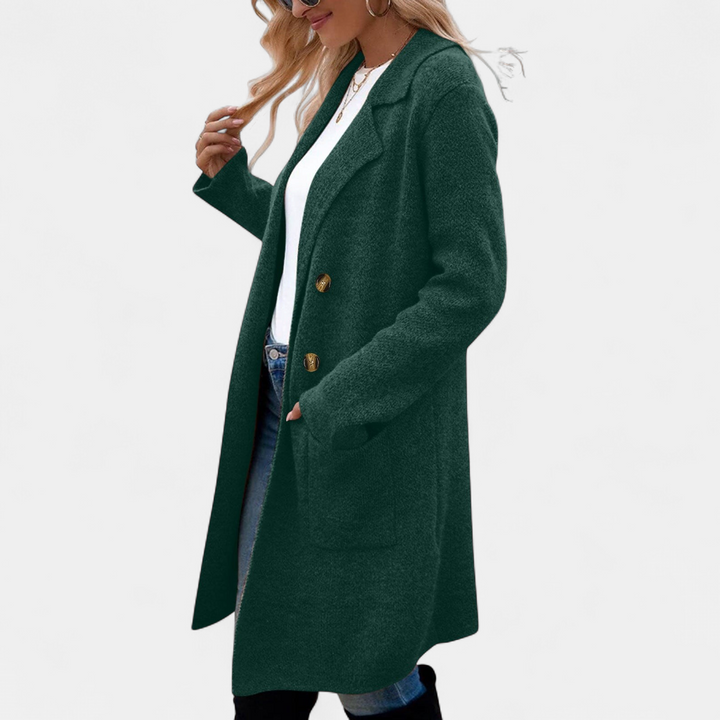 ZAHEKA | Casual Long Sleeve Mid Length Coat