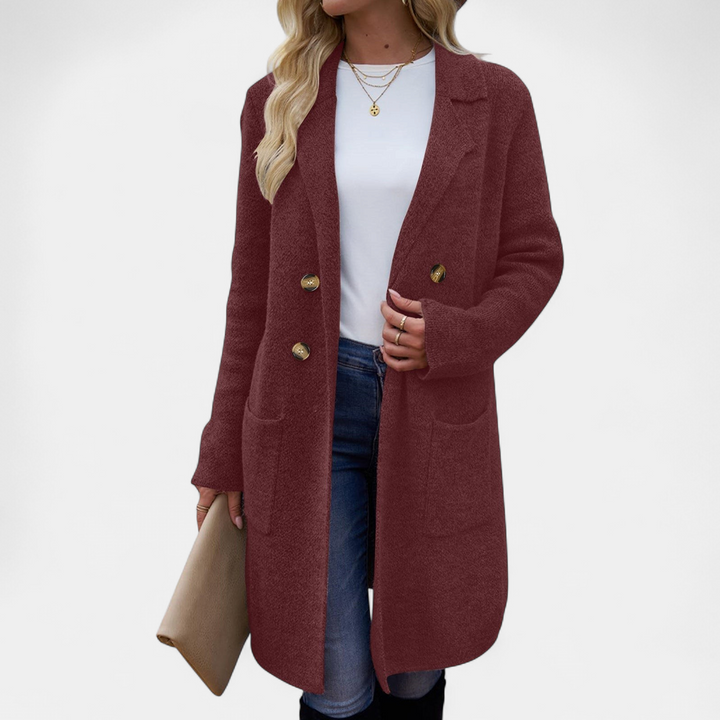 ZAHEKA | Casual Long Sleeve Mid Length Coat