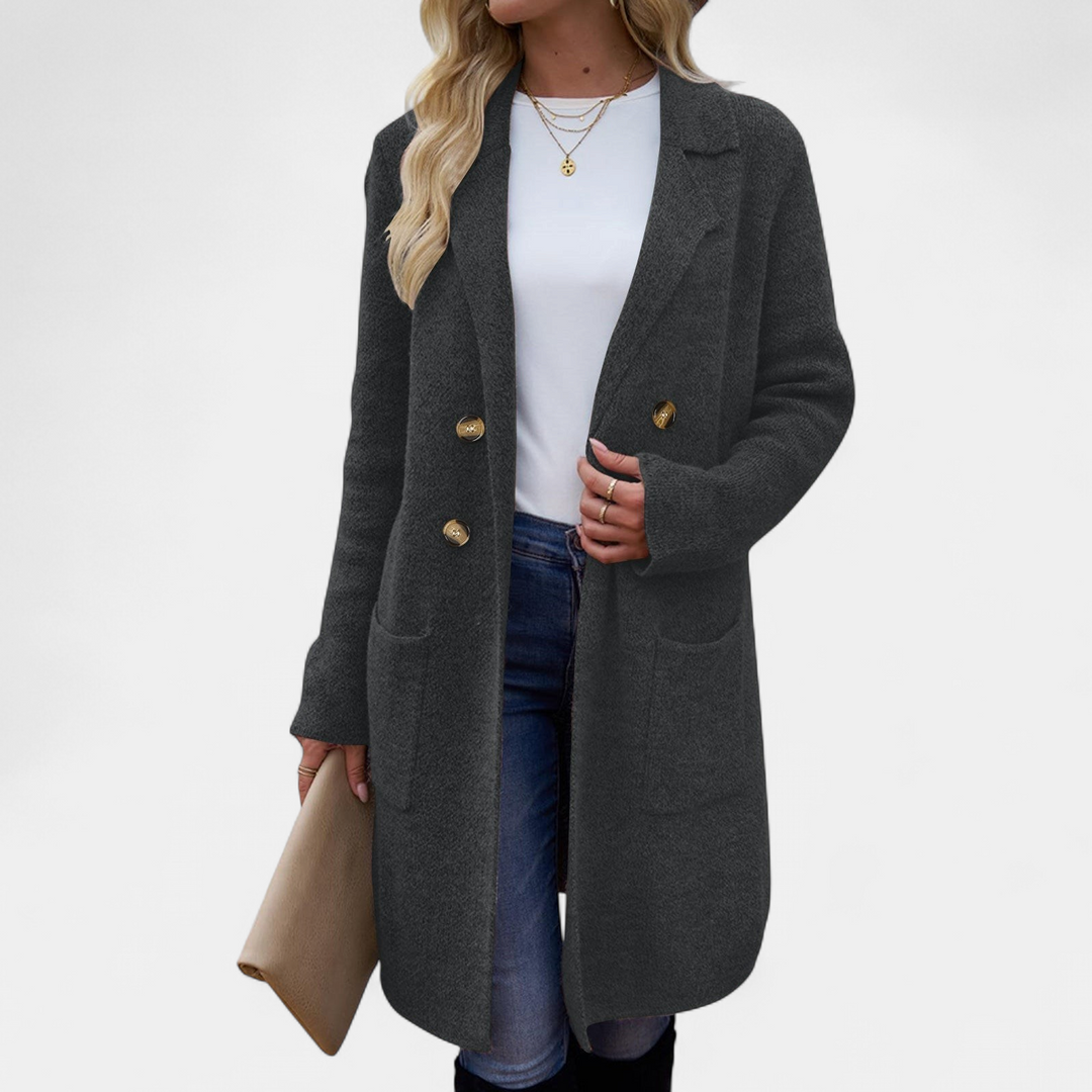 ZAHEKA | Casual Long Sleeve Mid Length Coat