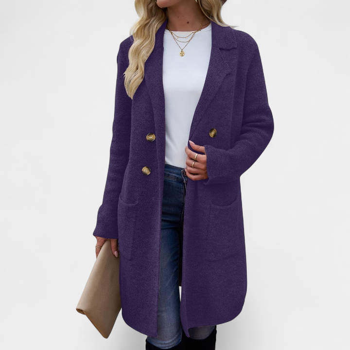 ZAHEKA | Casual Long Sleeve Mid Length Coat