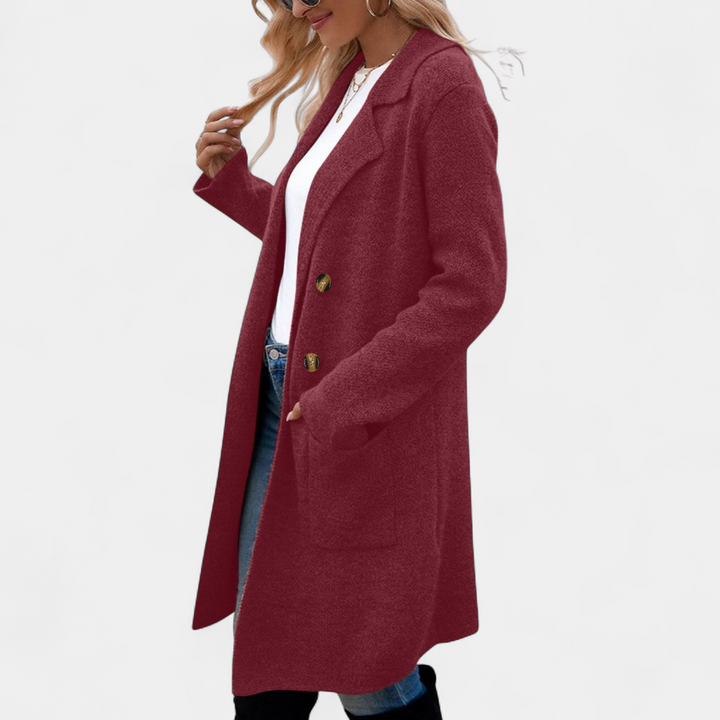 ZAHEKA | Casual Long Sleeve Mid Length Coat