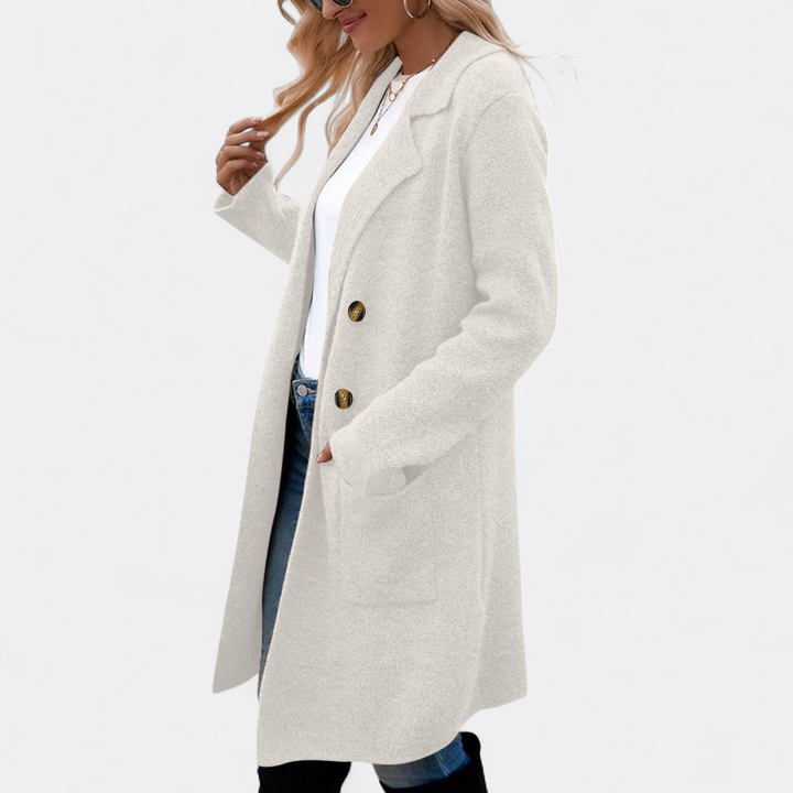 ZAHEKA | Casual Long Sleeve Mid Length Coat