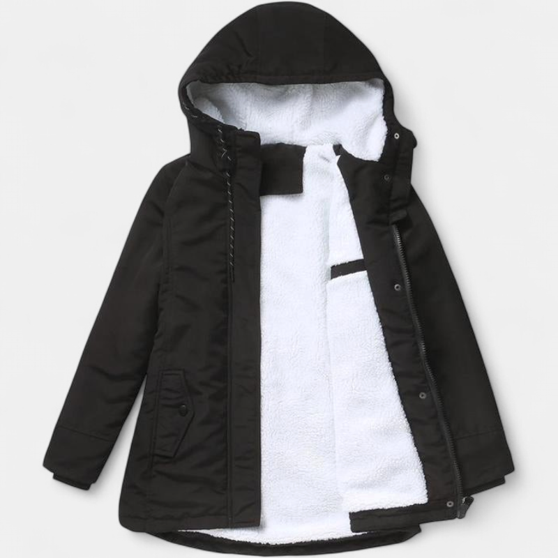 AMINA | Thick Winter Coat with Hood and Quilted Lining for Winter Warmth
