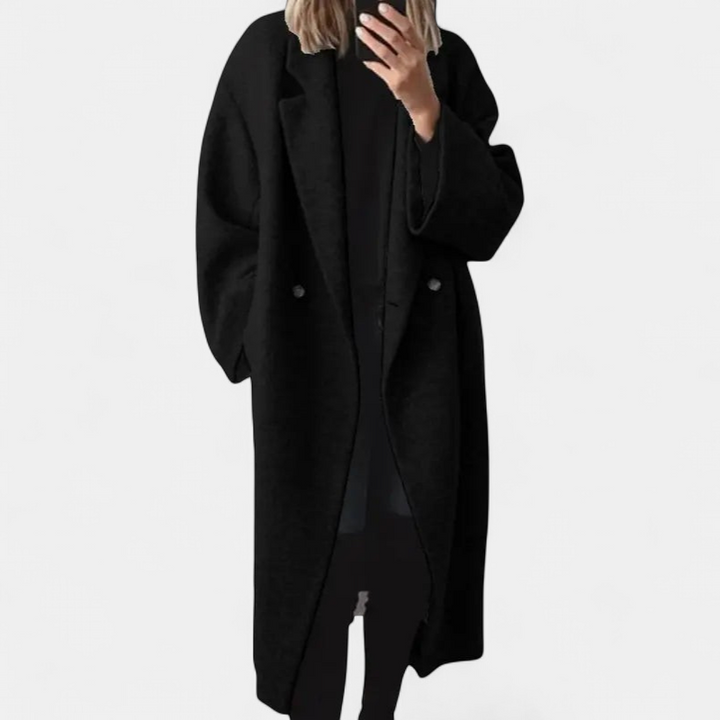 JERA | Double-Breasted Long Wool Coat