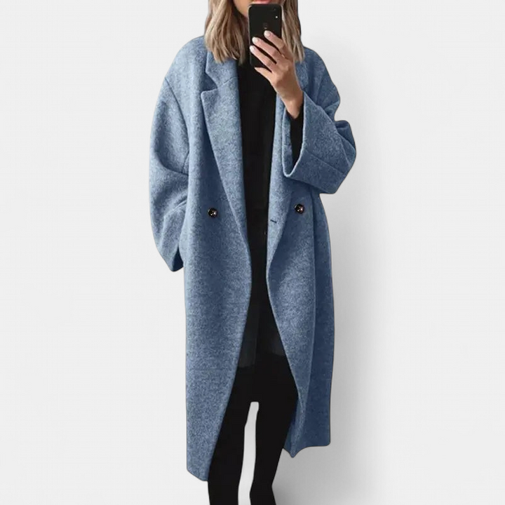JERA | Double-Breasted Long Wool Coat