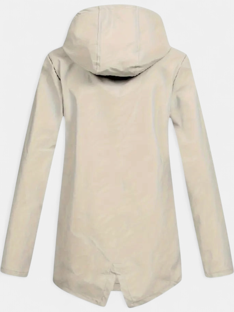 Women's Hooded Long Winter Coat, Fleece Lined Zip Up Flap Pockets