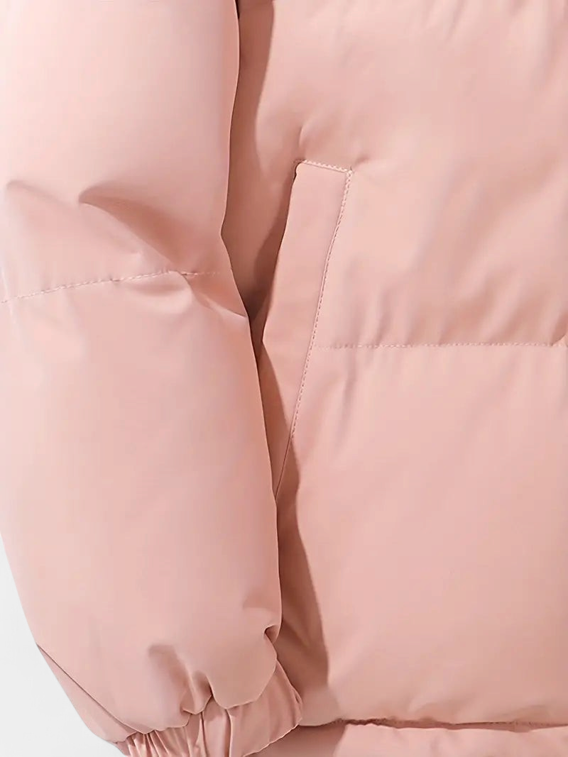 Women's Hooded Winter Puffer Jacket, Oversized Drawcord Hem