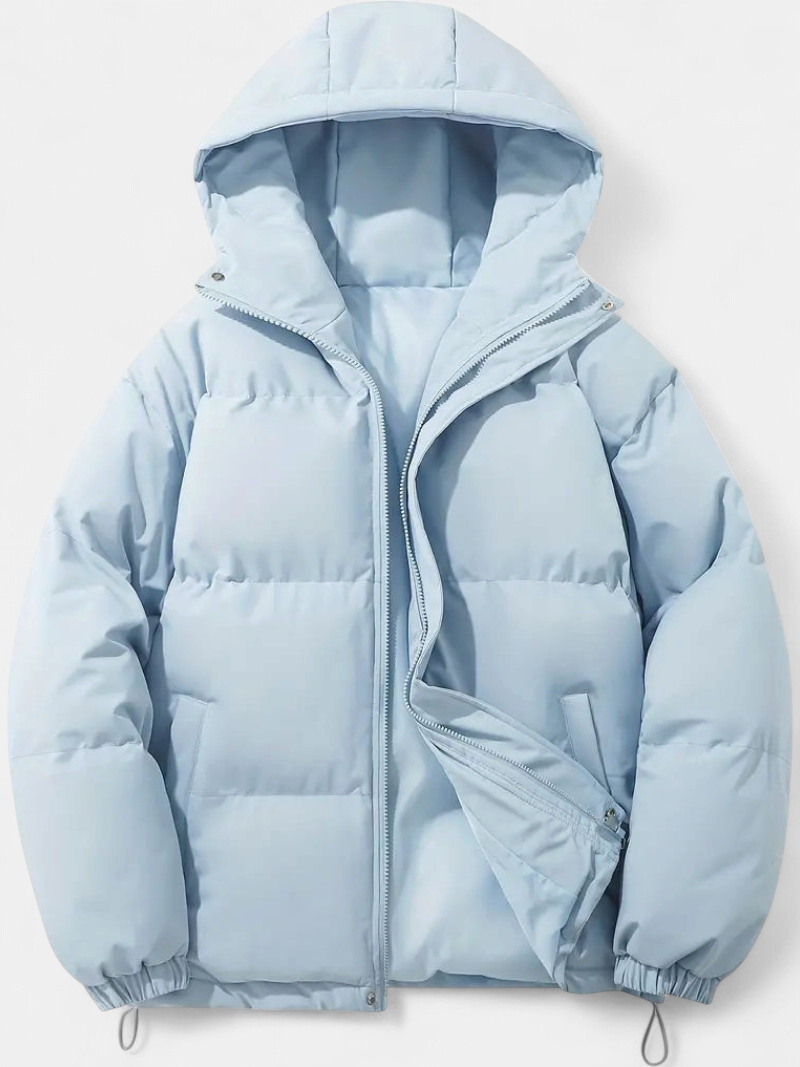 Women's Hooded Winter Puffer Jacket, Oversized Drawcord Hem