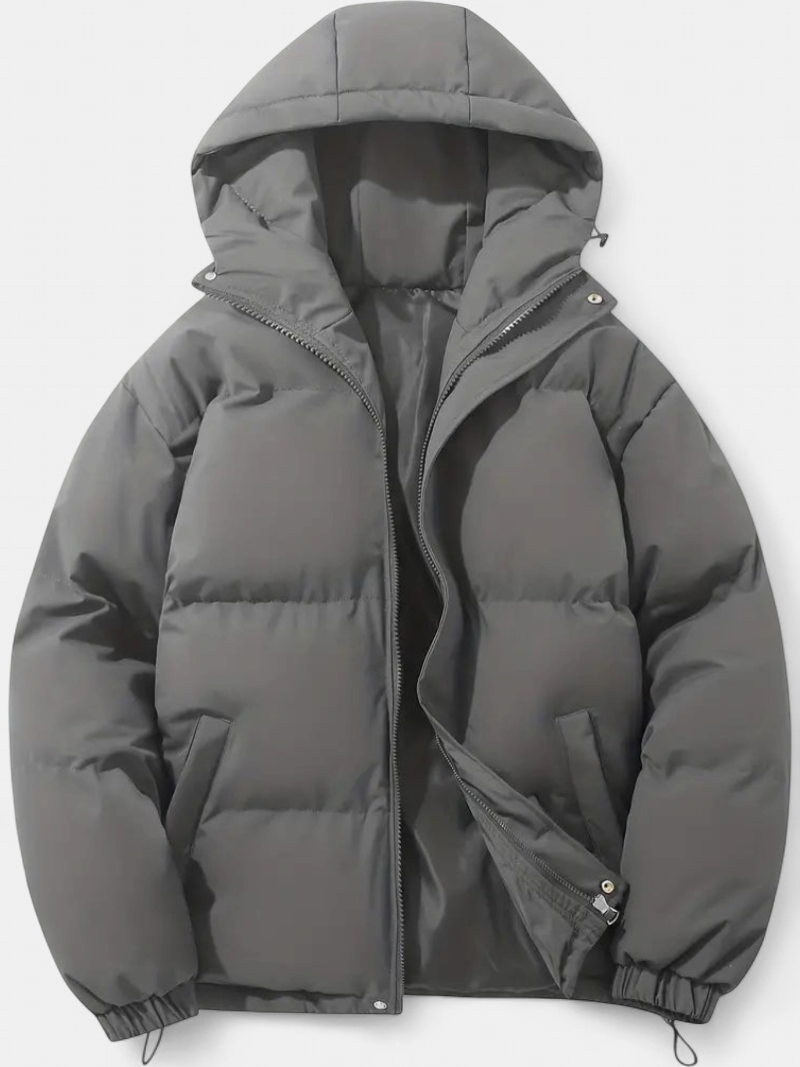 Women's Hooded Winter Puffer Jacket, Oversized Drawcord Hem