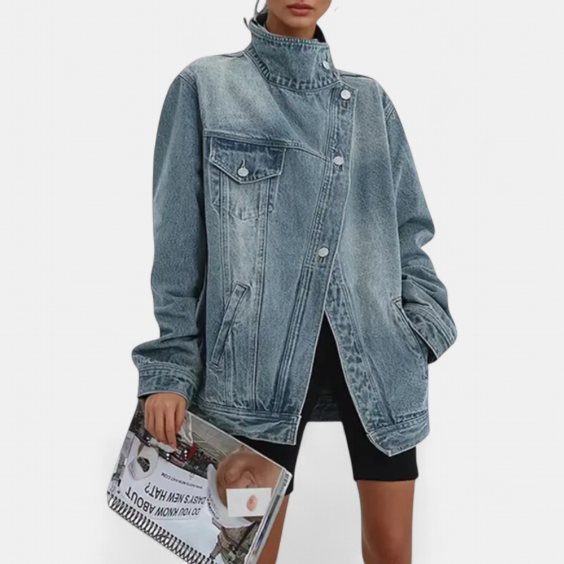 SARAH | Street Style Trendy Asymmetric Button Jacket