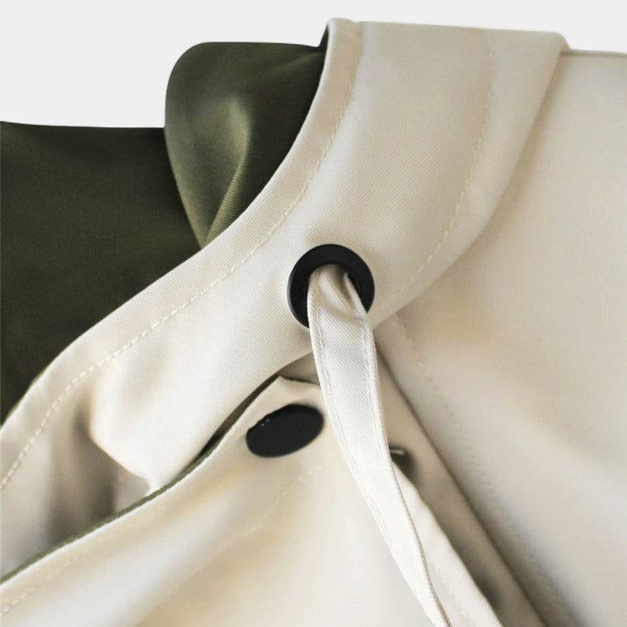 Women's Oversized Lightweight Windbreaker Jacket, Shawl Collar