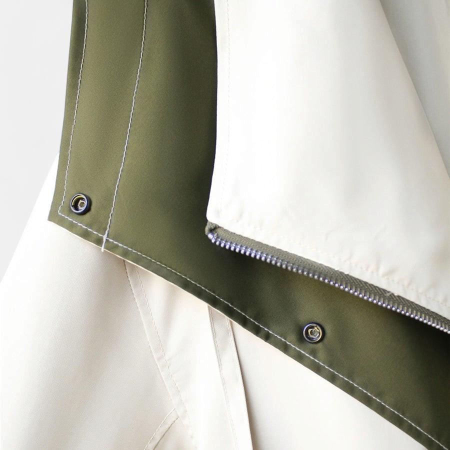 Women's Oversized Lightweight Windbreaker Jacket, Shawl Collar
